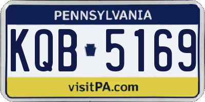PA license plate KQB5169