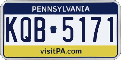 PA license plate KQB5171
