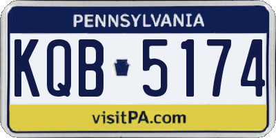 PA license plate KQB5174