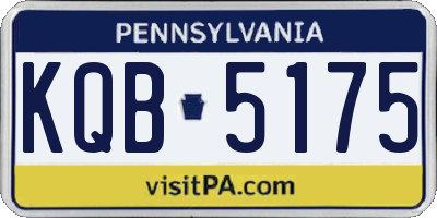 PA license plate KQB5175
