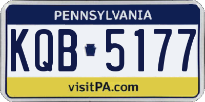PA license plate KQB5177