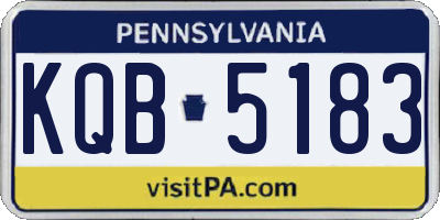 PA license plate KQB5183