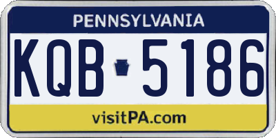 PA license plate KQB5186