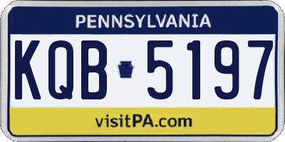 PA license plate KQB5197