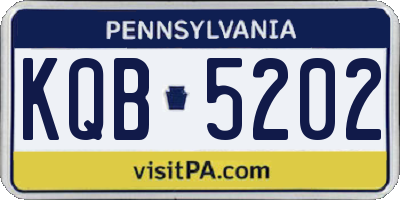 PA license plate KQB5202