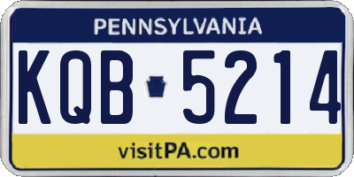 PA license plate KQB5214