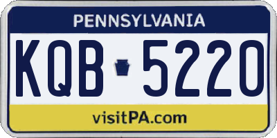 PA license plate KQB5220