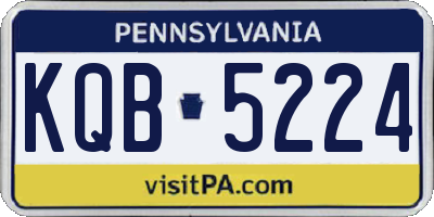 PA license plate KQB5224