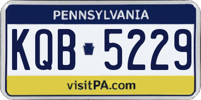 PA license plate KQB5229