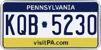 PA license plate KQB5230