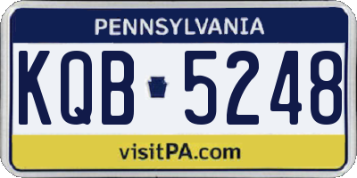 PA license plate KQB5248
