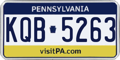 PA license plate KQB5263