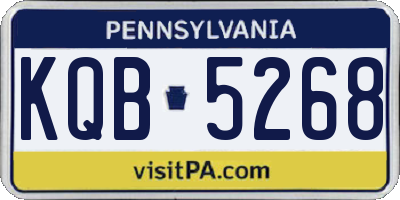 PA license plate KQB5268