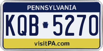 PA license plate KQB5270