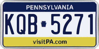 PA license plate KQB5271