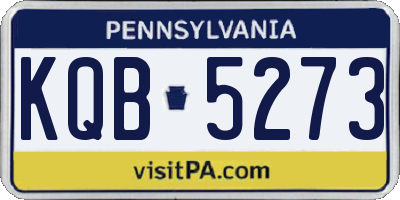PA license plate KQB5273