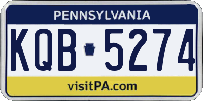 PA license plate KQB5274