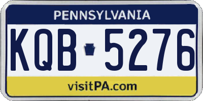 PA license plate KQB5276