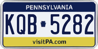 PA license plate KQB5282