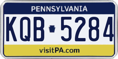 PA license plate KQB5284