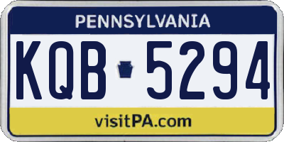 PA license plate KQB5294