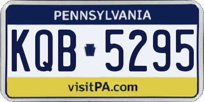 PA license plate KQB5295