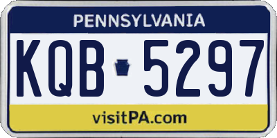 PA license plate KQB5297