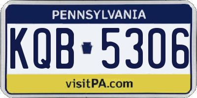 PA license plate KQB5306