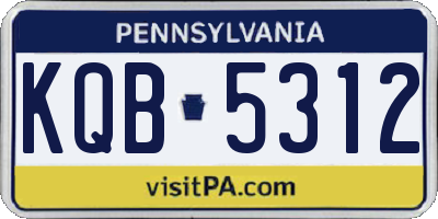 PA license plate KQB5312