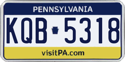 PA license plate KQB5318