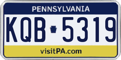 PA license plate KQB5319