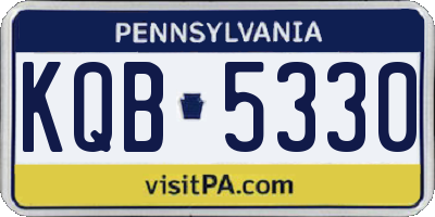 PA license plate KQB5330