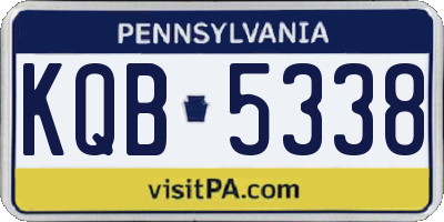PA license plate KQB5338