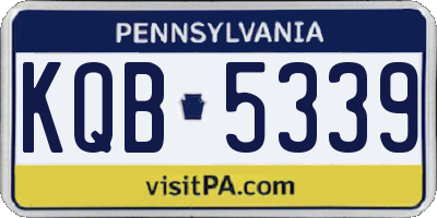 PA license plate KQB5339