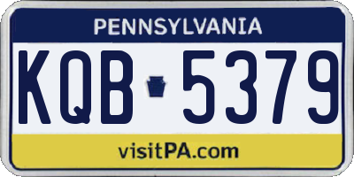 PA license plate KQB5379