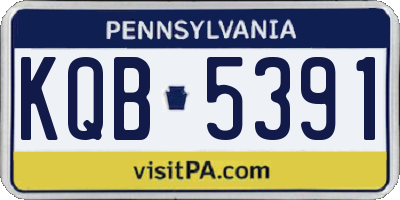 PA license plate KQB5391