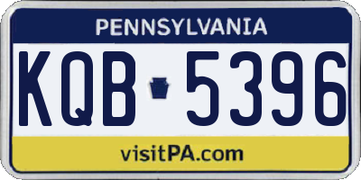 PA license plate KQB5396