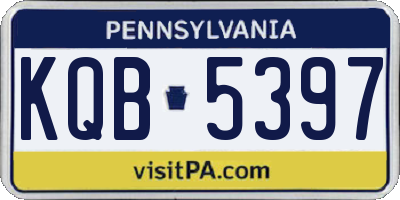 PA license plate KQB5397