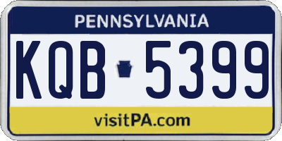 PA license plate KQB5399