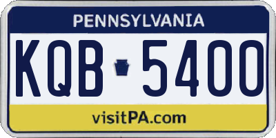 PA license plate KQB5400