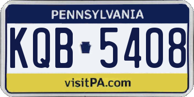 PA license plate KQB5408