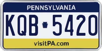 PA license plate KQB5420