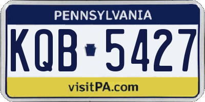 PA license plate KQB5427