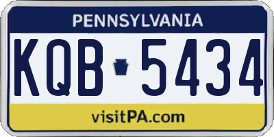 PA license plate KQB5434
