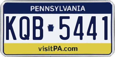 PA license plate KQB5441