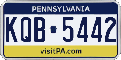 PA license plate KQB5442
