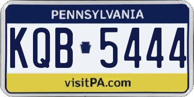 PA license plate KQB5444