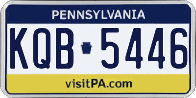 PA license plate KQB5446