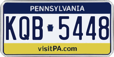 PA license plate KQB5448