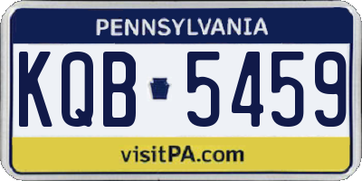 PA license plate KQB5459